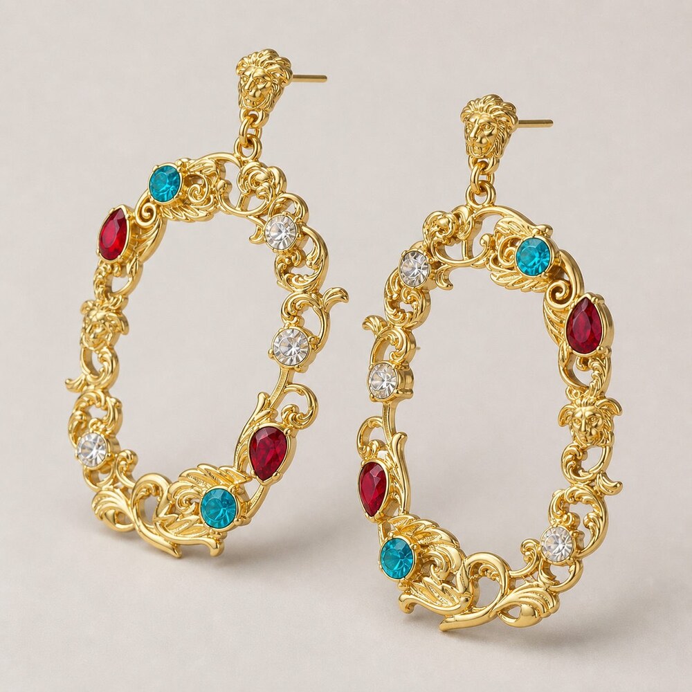 Versace Bold Statement Earrings Style 5 | New with Box - Picture 4 of 9